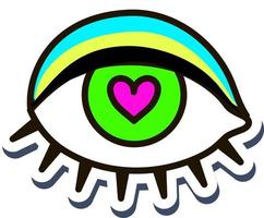 trippy Augen Satz. surreal psychedelisch. Auge T-Shirt drucken Design. Vektor Logo Karikatur Charakter Illustration. Auge von Vorsehung, mysteriös Talisman. Magie und esoterisch unterzeichnen.