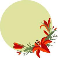 Lilie Rand Blume Blumen- Clip Art vektor