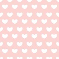 sömlös mönster med hjärtan, söt mönster med hjärtan, vit hjärtan på en rosa bakgrund vektor