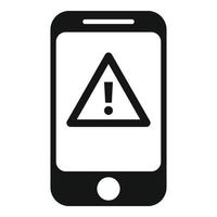 Smartphone warnen Symbol einfach Vektor. Virus Error vektor