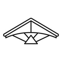 Flügel hängen Segelflugzeug Symbol Gliederung Vektor. Abs Luft vektor