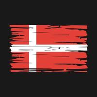 Dänemark Flaggenpinsel flag vektor