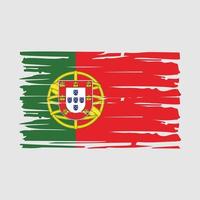 Portugal flaggborste vektor