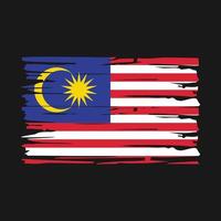 Bürste der malaysischen Flagge vektor