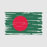 Bangladesch Flaggenbürste vektor