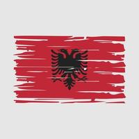 Albanien Flaggenpinsel vektor