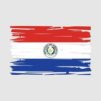 paraguay flagge bürste vektor