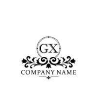 Brief gx Blumen- Logo Design. Logo zum Frauen Schönheit Salon Massage kosmetisch oder Spa Marke vektor
