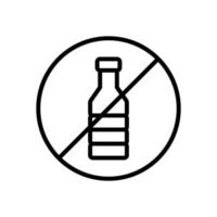 Nein Plastik Flasche Symbol zum Ihre Webseite Design, Logo, Anwendung, ui. vektor