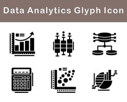 data analys vektor ikon uppsättning