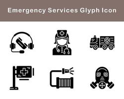 Notfall Dienstleistungen Vektor Symbol einstellen