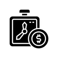 Zeit ist Geld Symbol zum Ihre Webseite, Handy, Mobiltelefon, Präsentation, und Logo Design. vektor