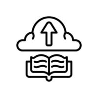 Buch Wolke Symbol zum Ihre Webseite Design, Logo, Anwendung, ui. vektor