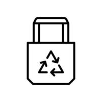 Öko Tasche Symbol zum Ihre Webseite Design, Logo, Anwendung, ui. vektor