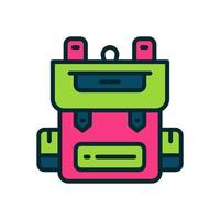 Rucksack Symbol zum Ihre Webseite, Handy, Mobiltelefon, Präsentation, und Logo Design. vektor