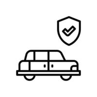 Auto Versicherung Symbol zum Ihre Webseite, Handy, Mobiltelefon, Präsentation, und Logo Design. vektor