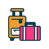 Gepäck Symbol zum Ihre Webseite, Handy, Mobiltelefon, Präsentation, und Logo Design. vektor