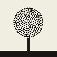 runda träd från bollar. en vektor illustration