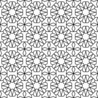 geometrisch einfarbig nahtlos arabisch Muster. islamisch orientalisch Stil. Verpackung Papier. Sammelalbum Papier. schwarz und Weiß Vektor Illustration. marokkanisch Hintergrund.