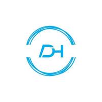 modern Brief dh Logo, geeignet zum irgendein Geschäft oder Identität mit dh oder hd Initialen vektor