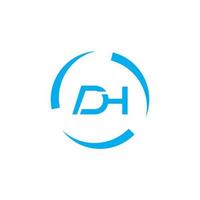 modern brev dh logotyp, lämplig för några företag eller identitet med dh eller hd initialer vektor