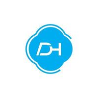 modern Brief dh Logo, geeignet zum irgendein Geschäft oder Identität mit dh oder hd Initialen vektor