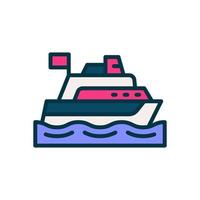 Yacht ikon för din hemsida, mobil, presentation, och logotyp design. vektor