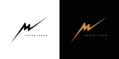 modern och elegant m-logotypdesign vektor