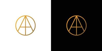 modern och minimalistisk runda aa logotyp design vektor