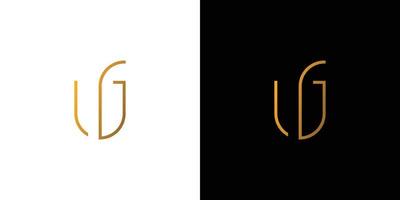 modern und luxuriös ug Brief Initiale Logo Design vektor