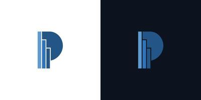 einzigartig und modern p Brief Finanzen Logo Design vektor
