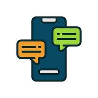 chatten Symbol zum Ihre Webseite, Handy, Mobiltelefon, Präsentation, und Logo Design. vektor