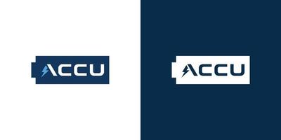 einzigartig und mächtig accu Leistung Logo Design 5 vektor