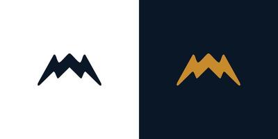m Logo Design einfach und einzigartig vektor