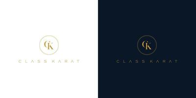 modern och elegant ck initialer logotyp design 3 vektor