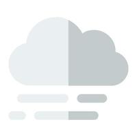 Wolke mit Nebel im eben Symbol. nebelig, Rauch, wolkig, Wetter, Klima vektor