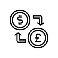 Geld Austausch Symbol zum Ihre Webseite, Handy, Mobiltelefon, Präsentation, und Logo Design. vektor