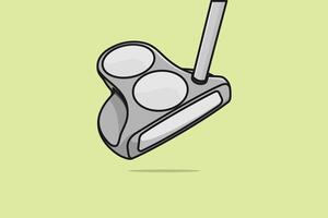 sporter professionell golf spel pinne eller klubb vektor illustration. sport objekt ikon begrepp. guld pinne för träffa boll vektor logotyp design.