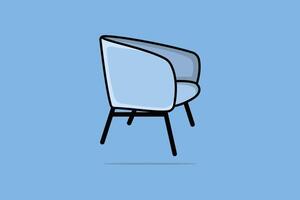 Sofa Stuhl, Sessel zum Leben Zimmer Vektor Illustration. Innere Innen- Objekte Symbol Konzept. Möbel zum das Zuhause und Büro Dekoration Vektor Design mit Schatten. komfortabel Sitzung Sofa Symbol.