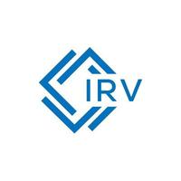 irv Brief Logo Design auf Weiß Hintergrund. irv kreativ Kreis Brief Logo Konzept. irv Brief Design. vektor