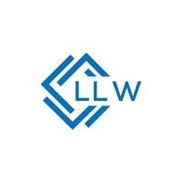 llw Brief Logo Design auf Weiß Hintergrund. llw kreativ Kreis Brief Logo Konzept. llw Brief Design. vektor