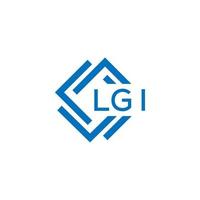 lgi Brief Logo Design auf Weiß Hintergrund. lgi kreativ Kreis Brief Logo Konzept. lgi Brief Design. vektor