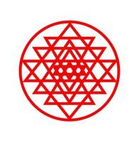 Shri Yantra Symbol auf Weiß Hintergrund. Hindu Yantra Symbol. vektor