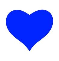 Blau Farbe Herz Symbol auf Weiß Hintergrund. vektor