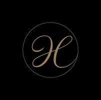 h Unternehmen Name Initiale Brief im golden Symbol. h Monogramm. vektor