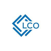 lco Brief Logo Design auf Weiß Hintergrund. lco kreativ Kreis Brief Logo Konzept. lco Brief Design. vektor