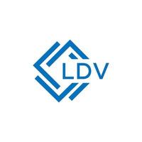 ldv Brief Logo Design auf Weiß Hintergrund. ldv kreativ Kreis Brief Logo Konzept. ldv Brief Design. vektor