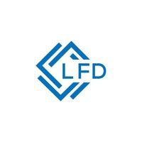 lfd brev logotyp design på vit bakgrund. lfd kreativ cirkel brev logotyp begrepp. lfd brev design. vektor