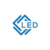 LED Brief Logo Design auf Weiß Hintergrund. LED kreativ Kreis Brief Logo Konzept. LED Brief Design. vektor