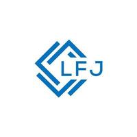 lfj Brief Logo Design auf Weiß Hintergrund. lfj kreativ Kreis Brief Logo Konzept. lfj Brief Design. vektor